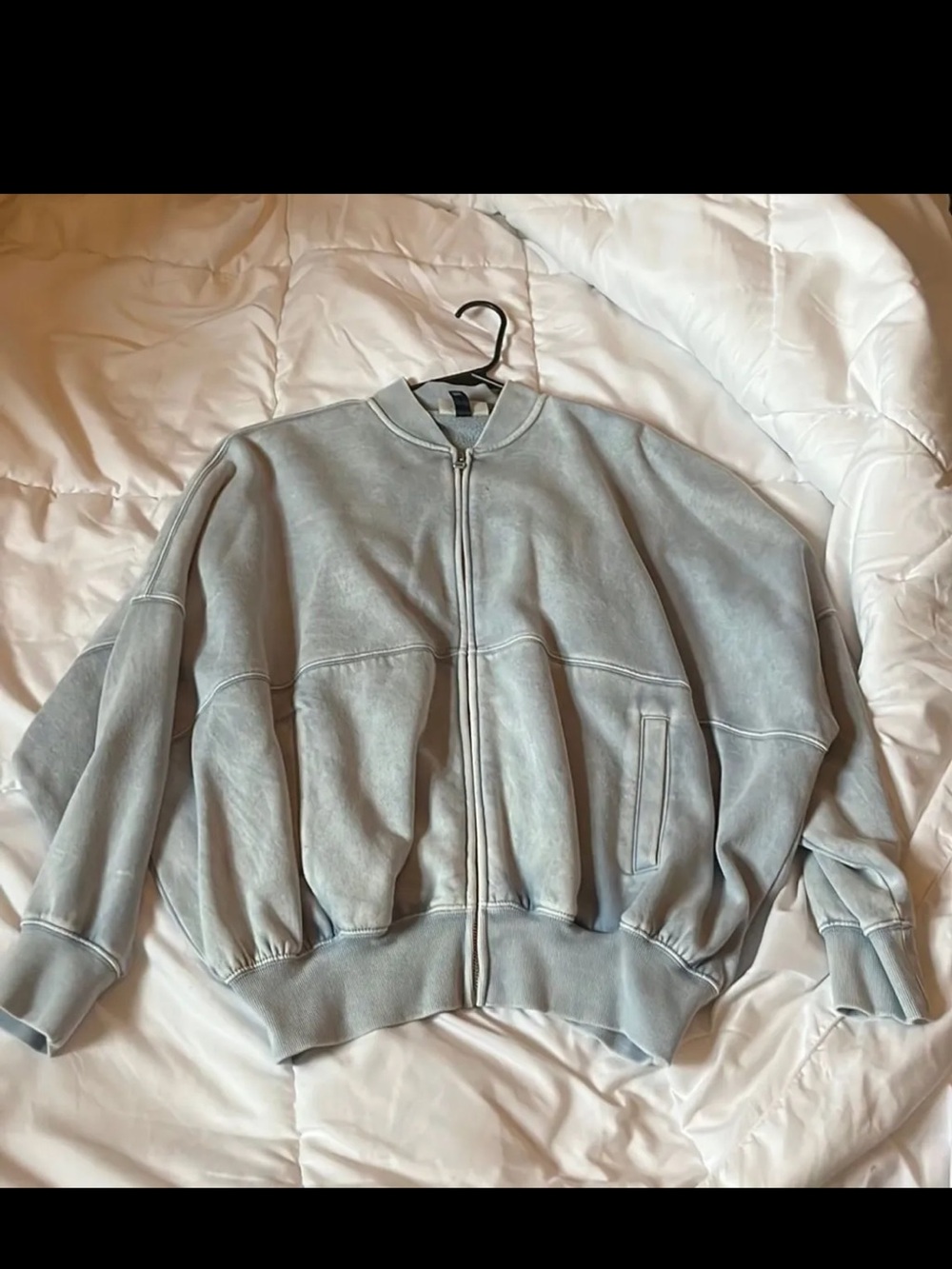 Universal Thread Light Blue Zip Bomber Jacket